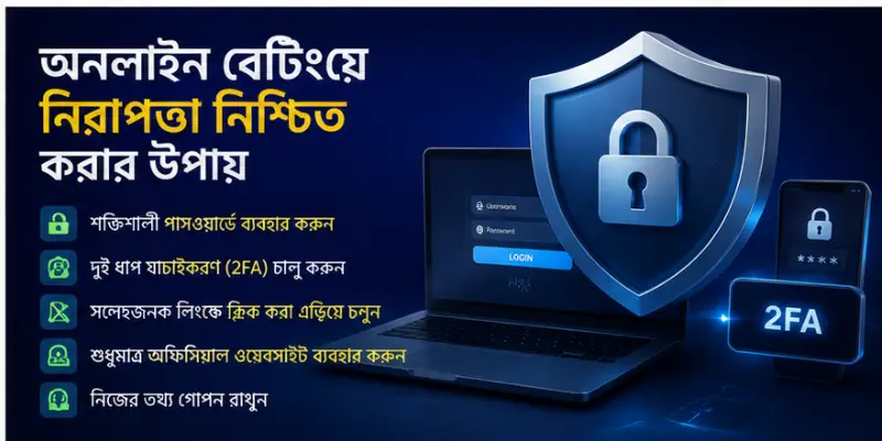 অনলাইন বেটিং অ্যাকাউন্ট নিরাপত্তা, 2FA এবং ব্যক্তিগত তথ্য সুরক্ষার উপায় সম্পর্কিত চিত্র 